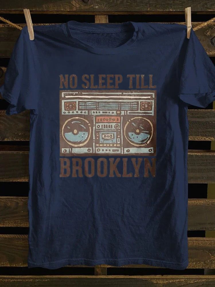Vintage Punk Rock Graphic - "NO SLEEP TILL BROOKLYN" T-shirt