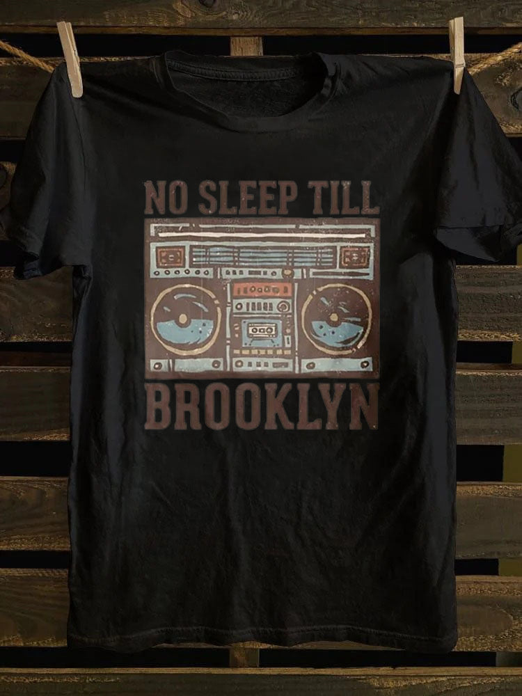 Vintage Punk Rock Graphic - "NO SLEEP TILL BROOKLYN" T-shirt