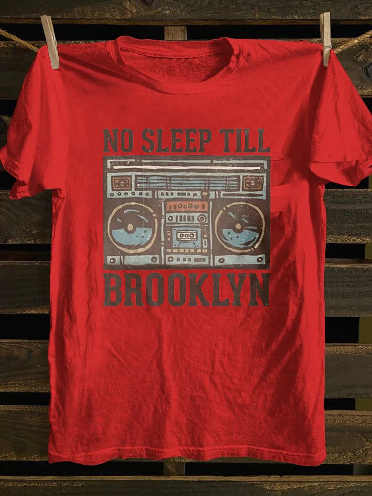 Vintage Punk Rock Graphic - "NO SLEEP TILL BROOKLYN" T-shirt