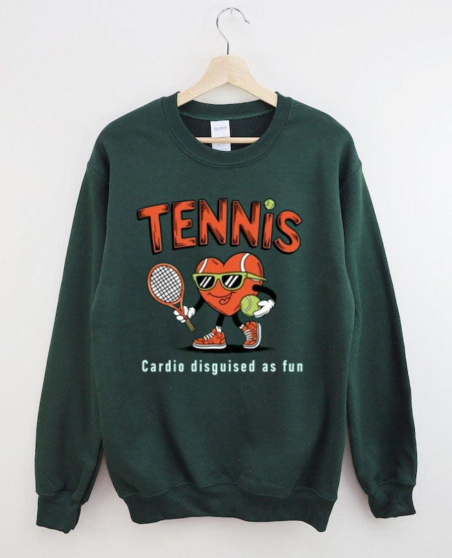 Cardio Disguised As Fun Tennis Sweatshirt