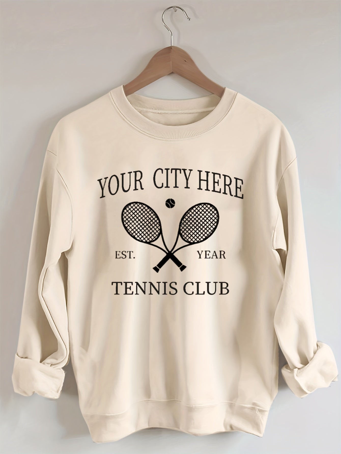 Custom Tennis Team Name Tennis Club Sweatshirt