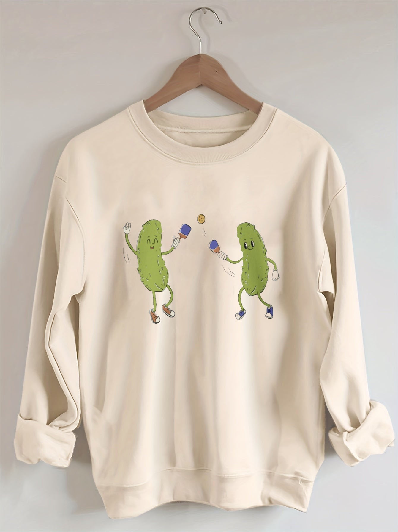 Pickle Playing Pickleball Player Sweatshirt