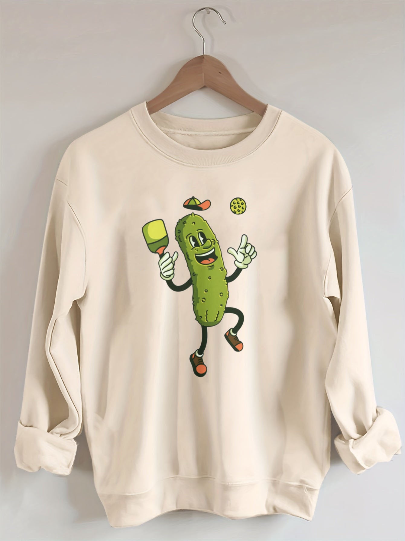 Pickle Playing Pickleball Player Sweatshirt