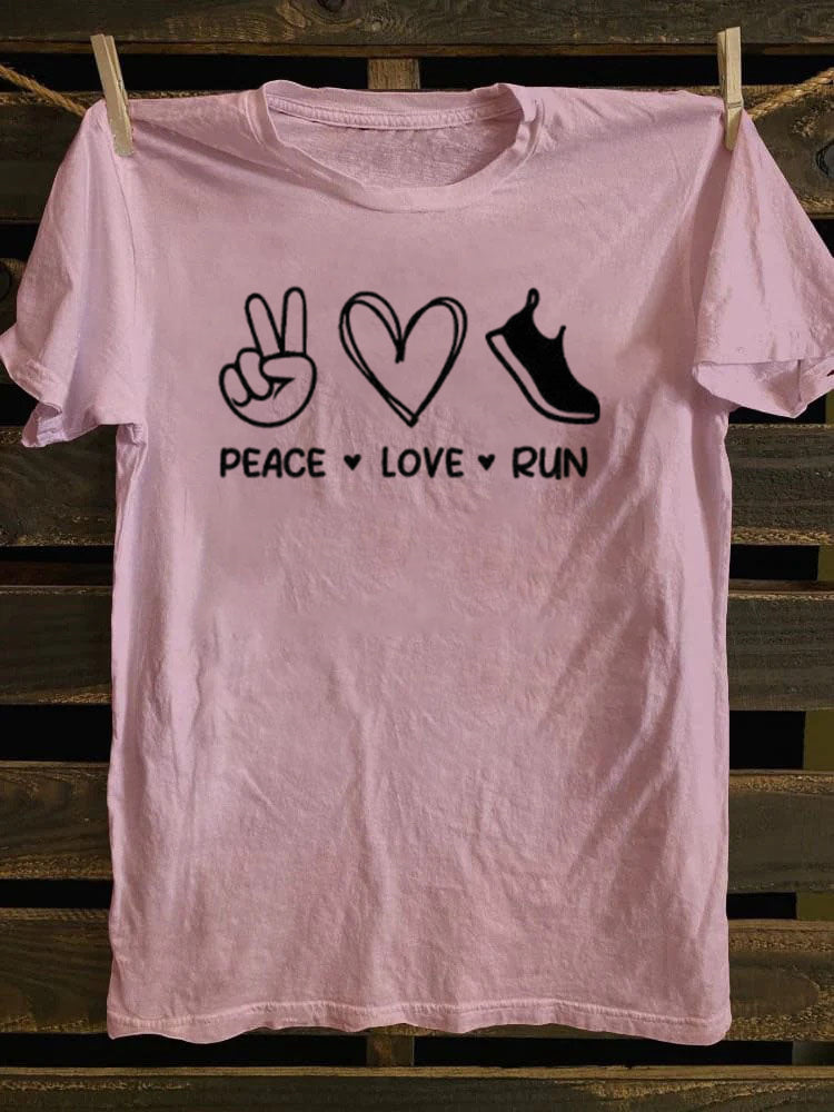 Peace Love Run Runner T-shirt
