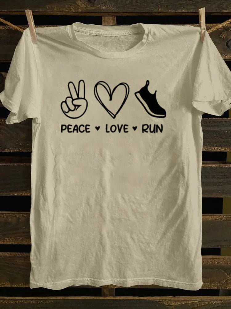 Peace Love Run Runner T-shirt