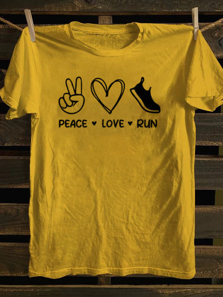 Peace Love Run Runner T-shirt