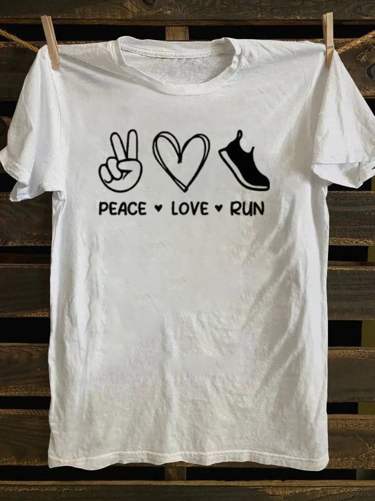 Peace Love Run Runner T-shirt