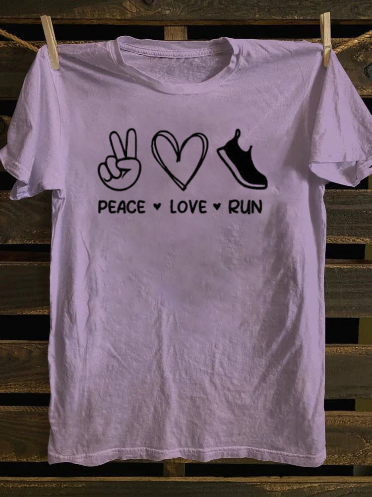 Peace Love Run Runner T-shirt