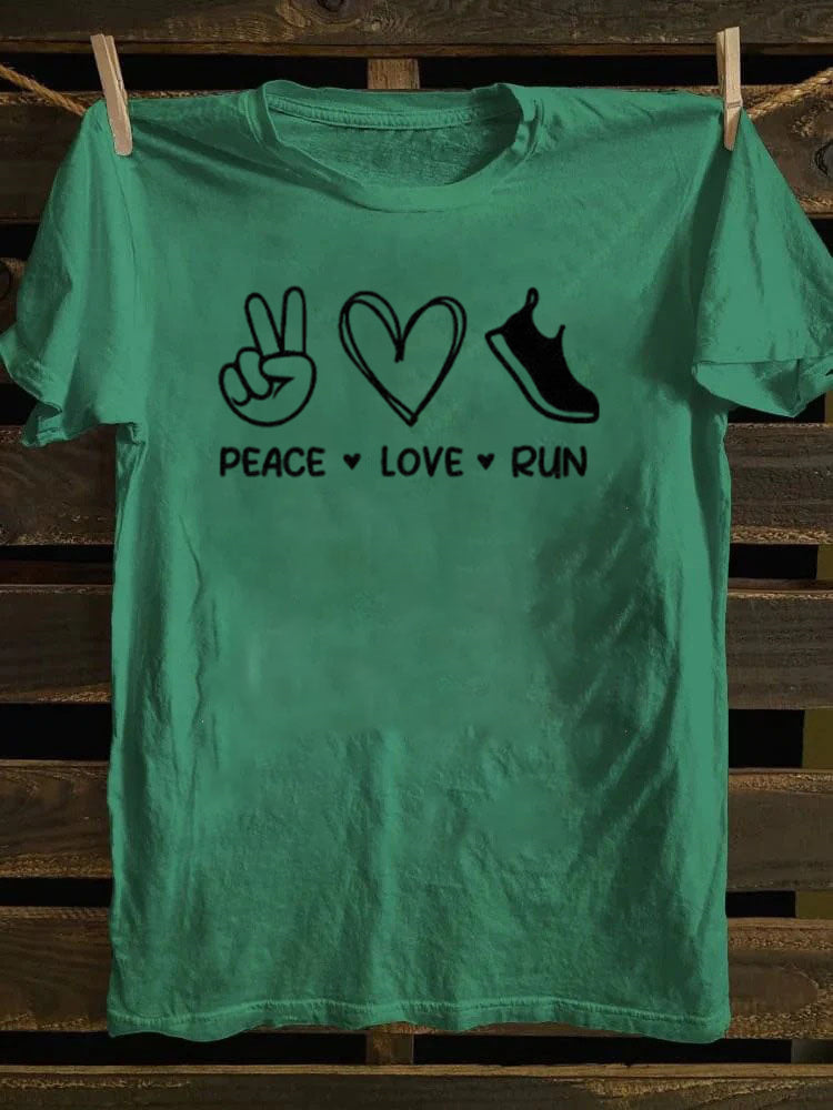 Peace Love Run Runner T-shirt