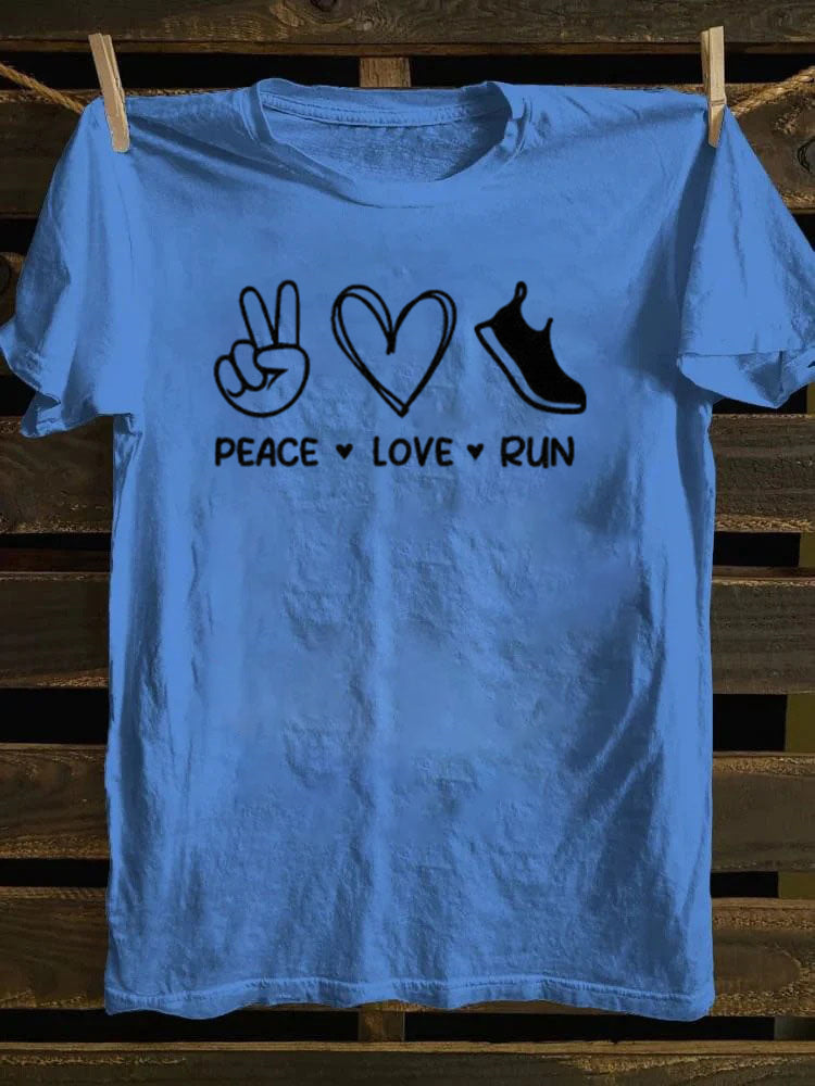 Peace Love Run Runner T-shirt