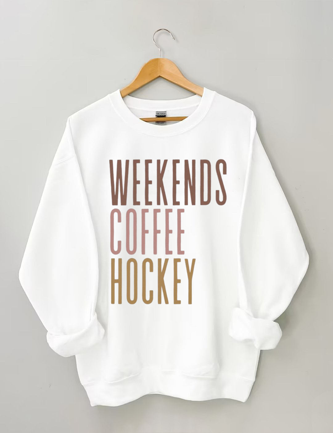 Weekends Coffee Hockey Sweatshirt