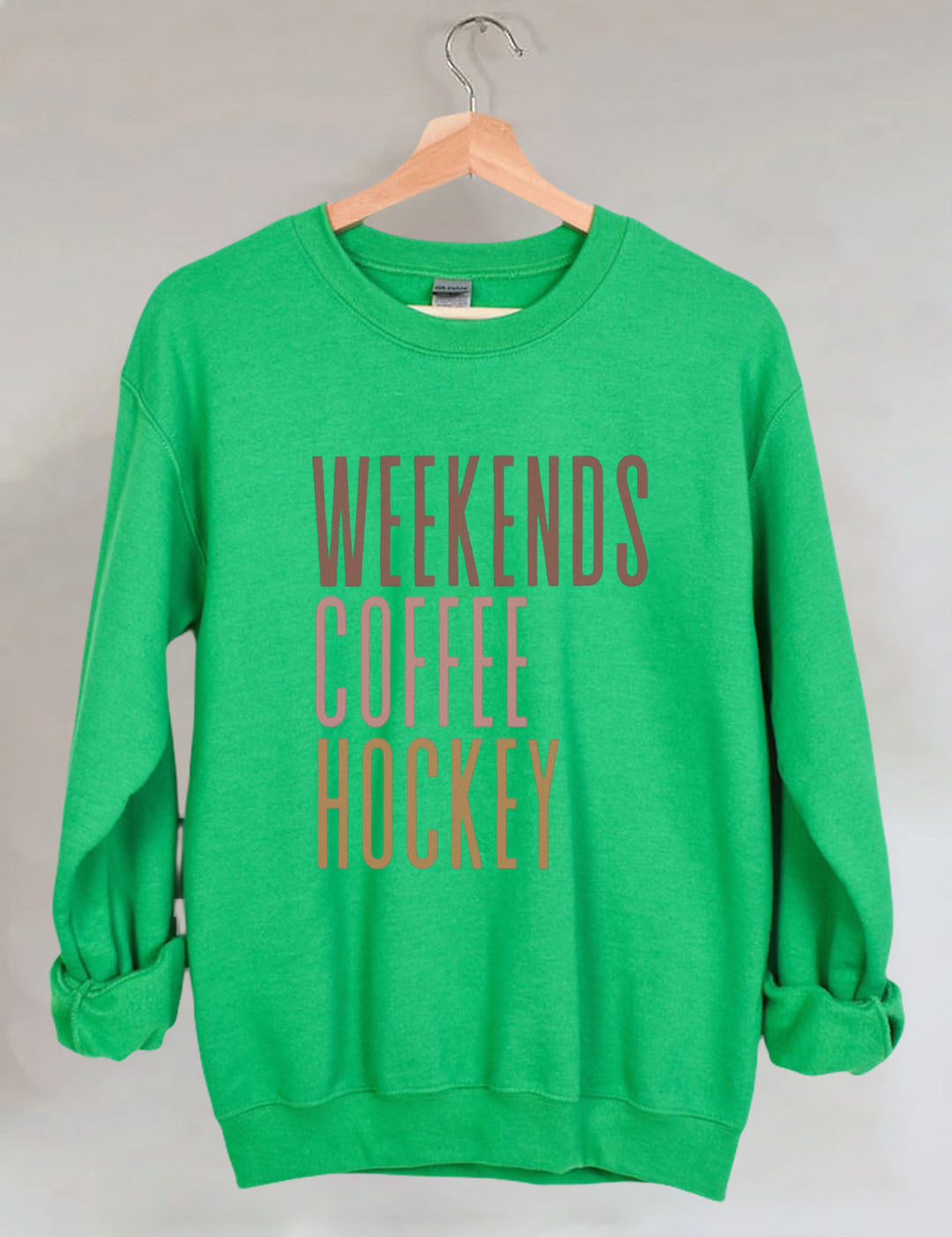 Weekends Coffee Hockey Sweatshirt