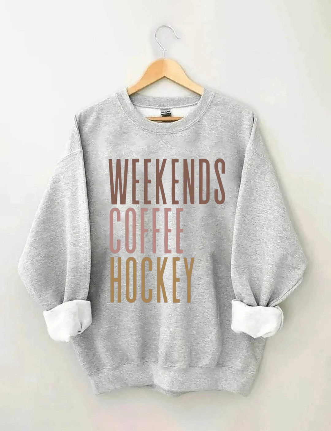Weekends Coffee Hockey Sweatshirt