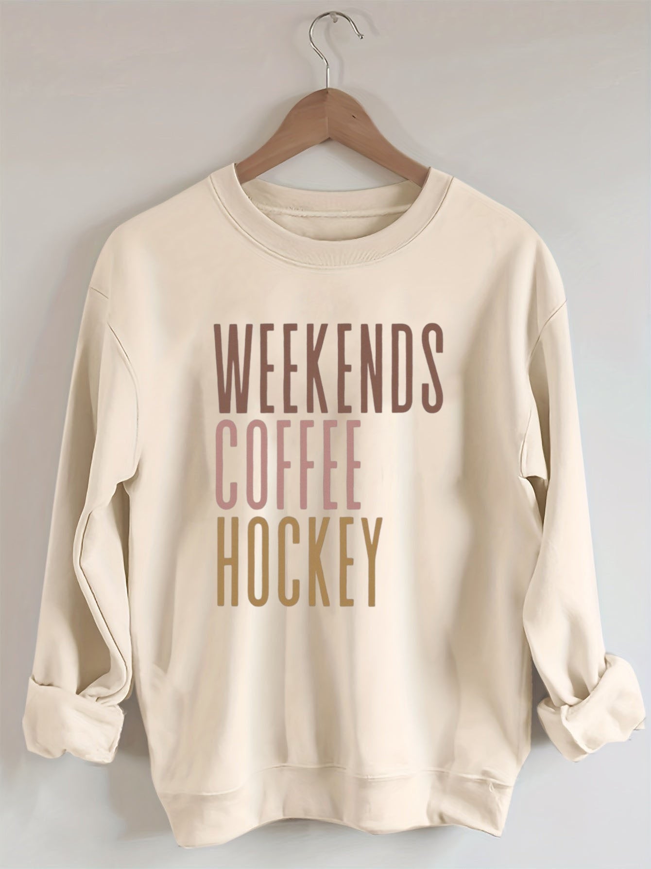 Weekends Coffee Hockey Sweatshirt