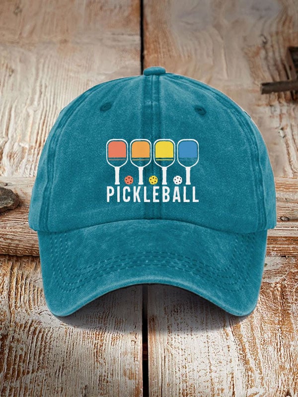 Colorful Pickleball Print Hat