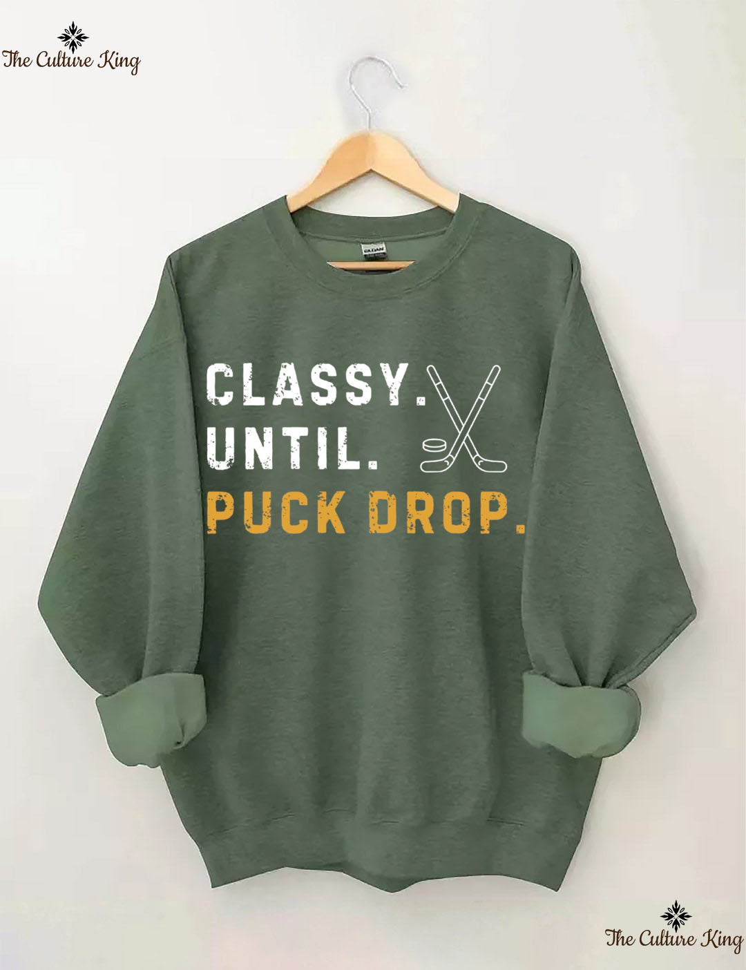 Classy Until Puck Drop ,Hockey Season Game Day Sweatshirt