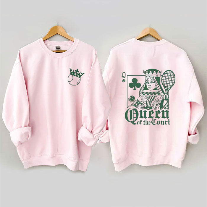 Playing Cards Queen Tennis Sweatshirt