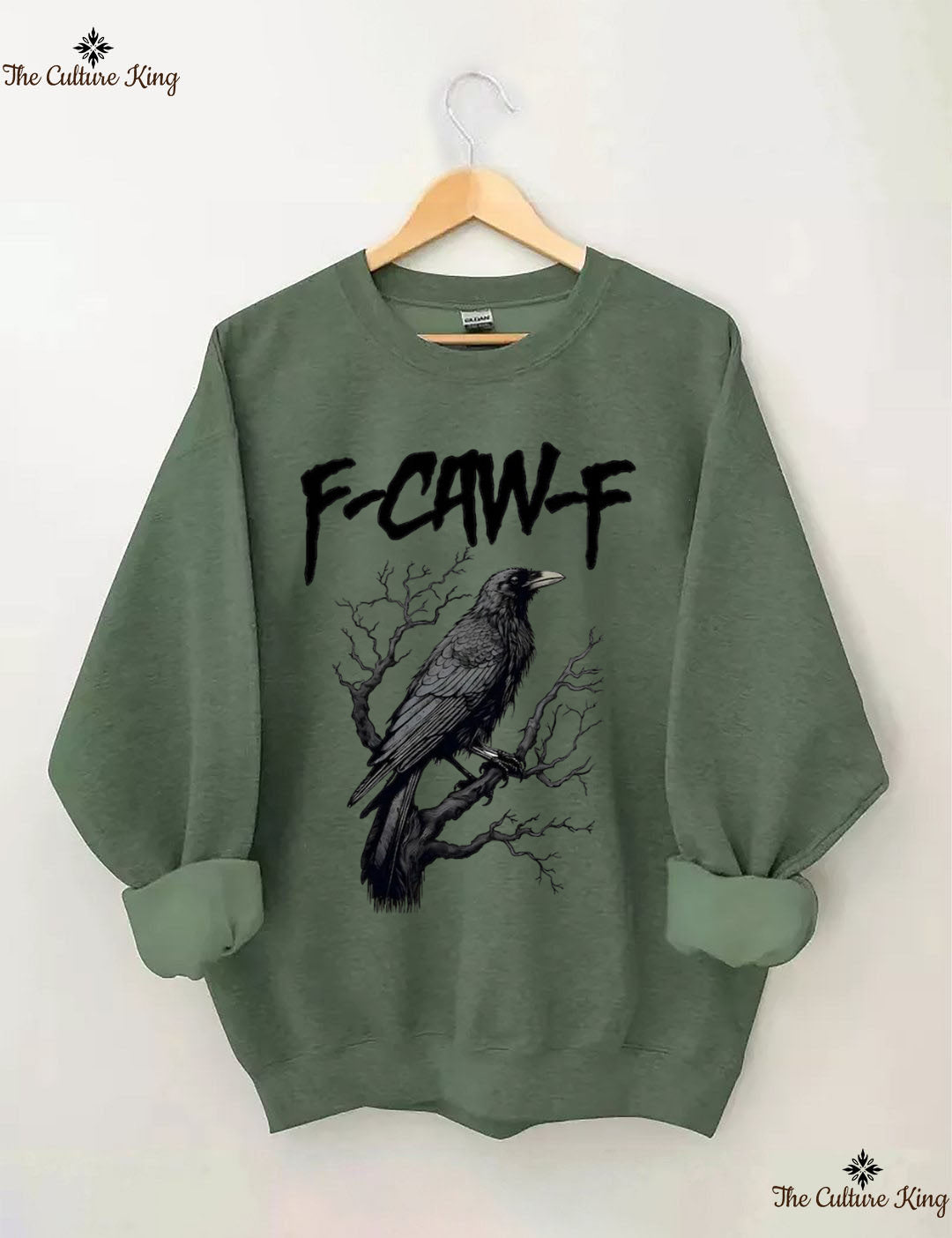 Unisex F-Caw-F Funny Crow,Black Crow Moonlit Raven Sweatshirt