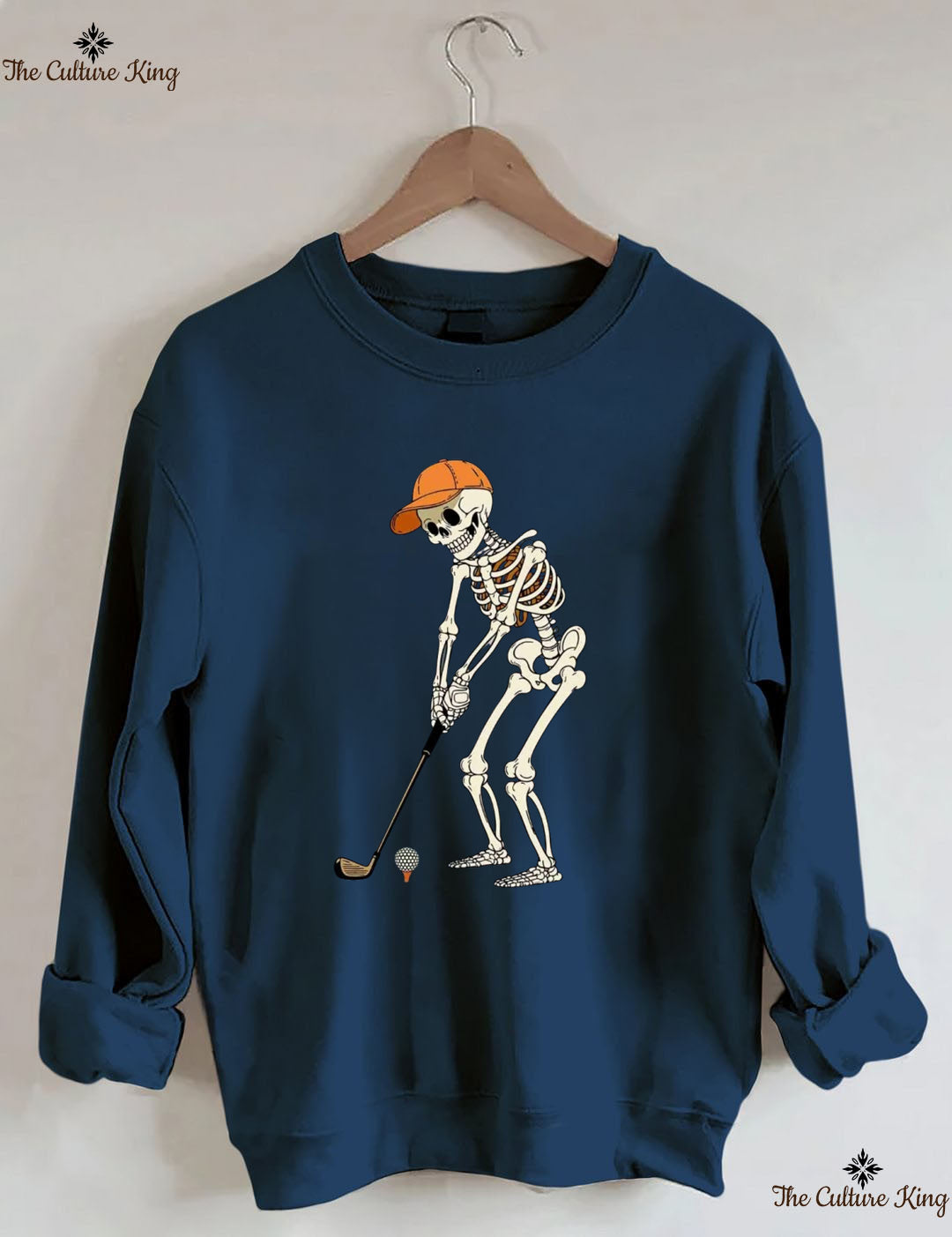 Skeleton Golfer Golf Halloween Sweatshirt