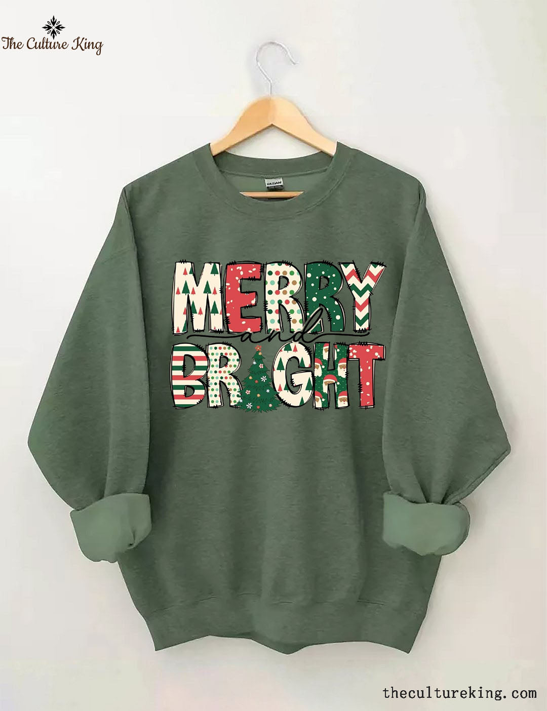 Merry and Bright , Christmas Sweatshirt