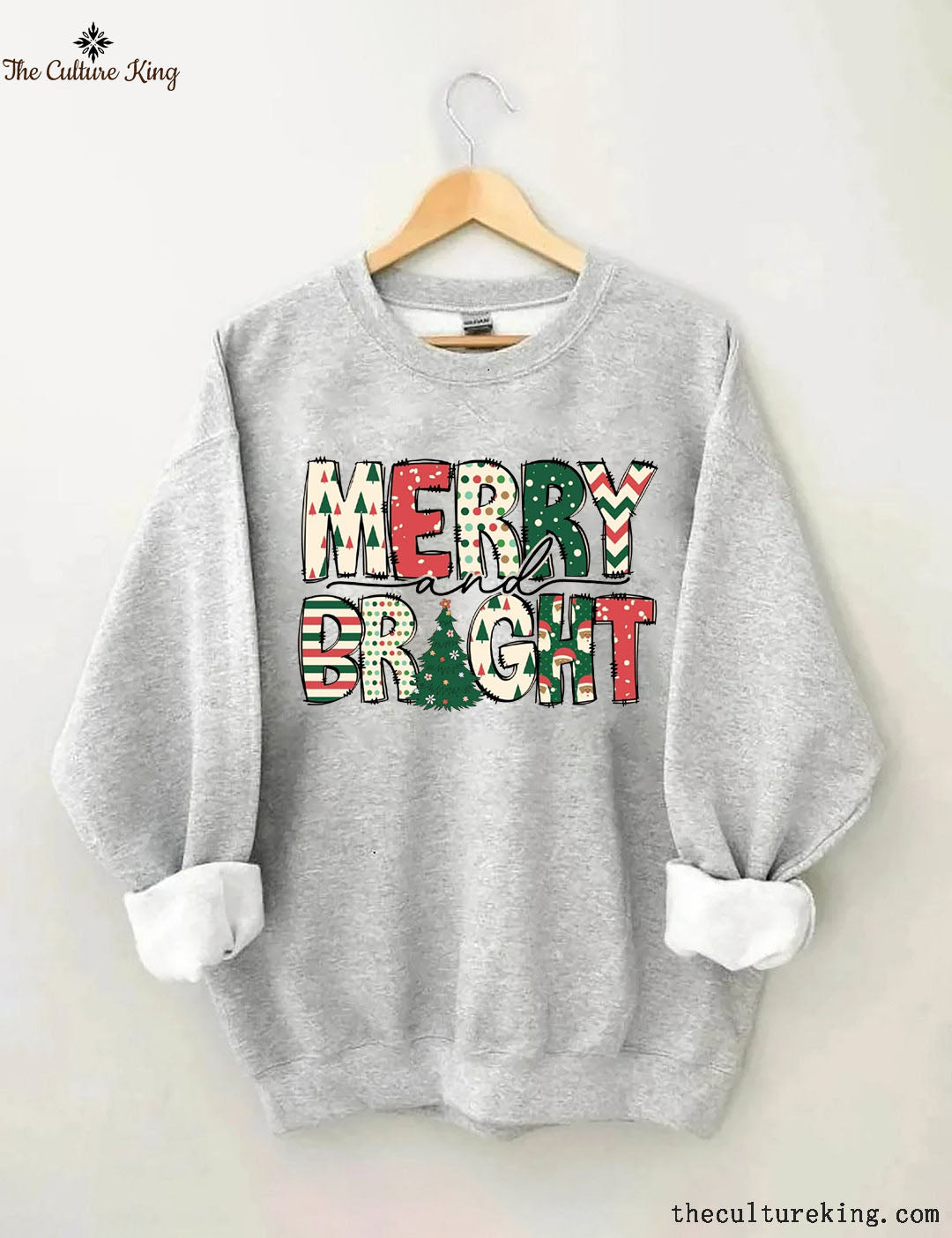 Merry and Bright , Christmas Sweatshirt