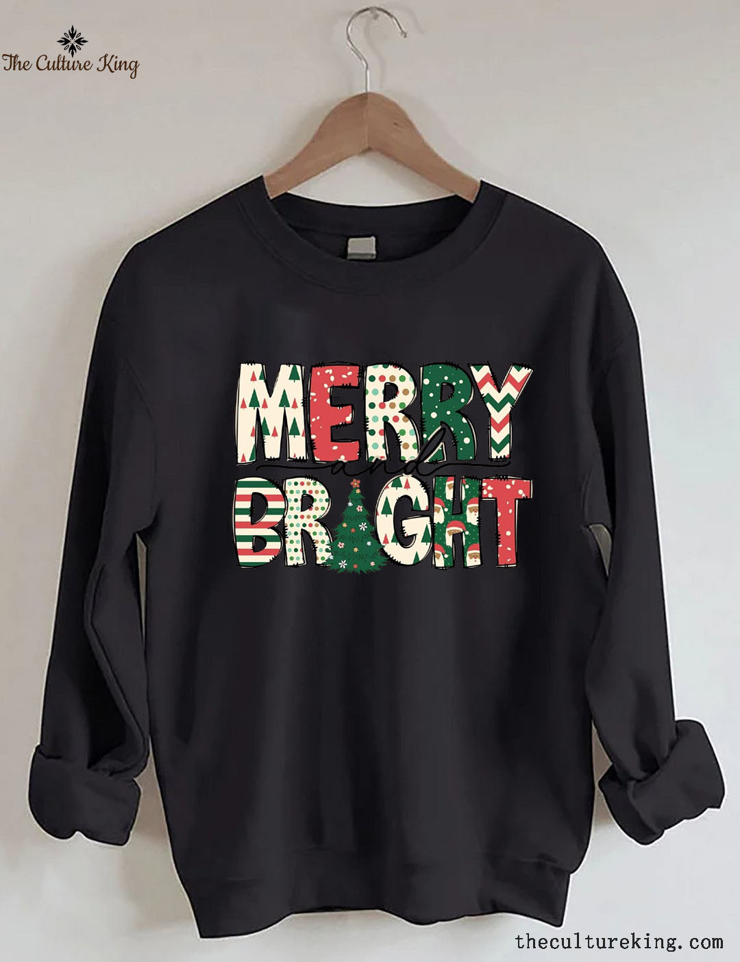Merry and Bright , Christmas Sweatshirt