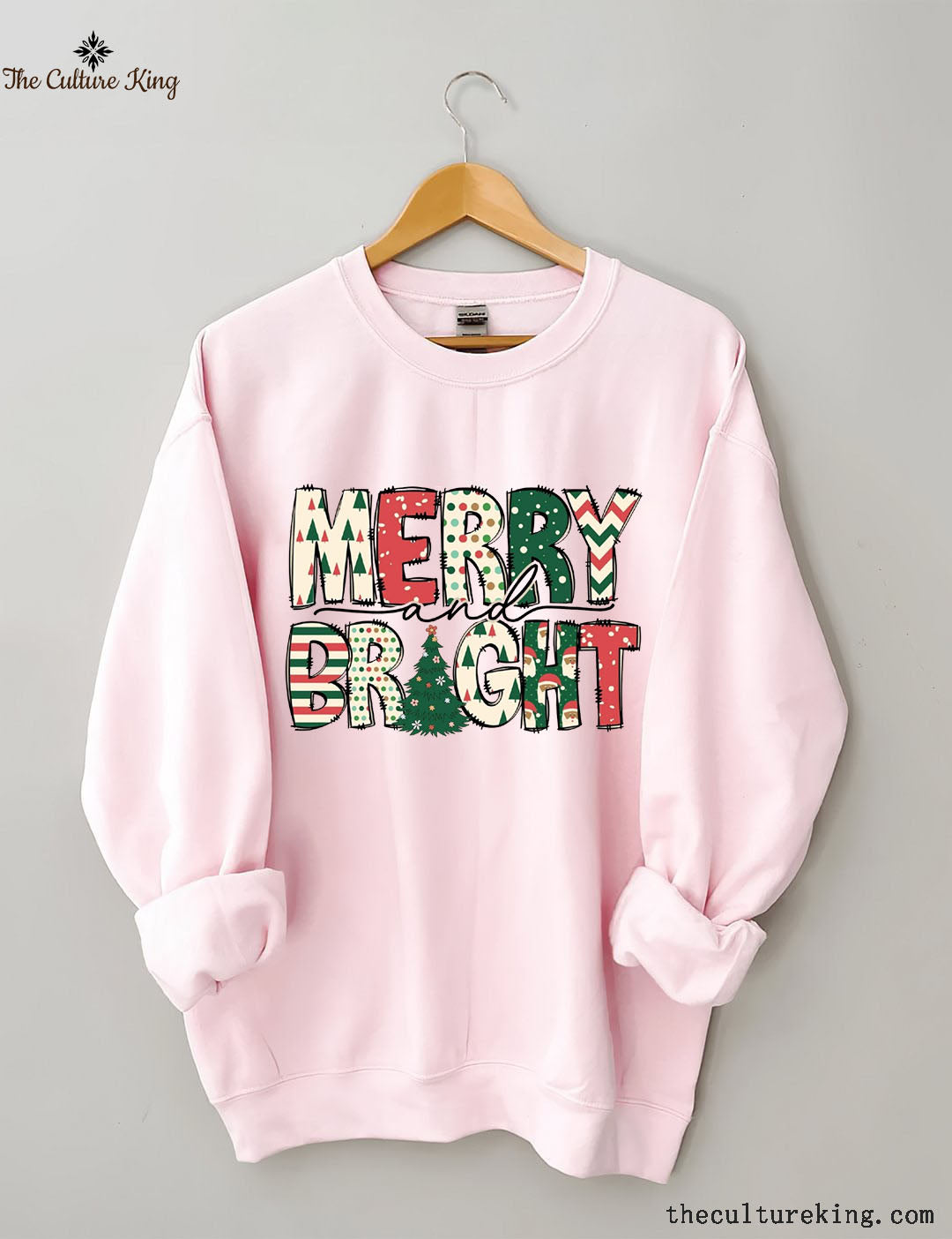 Merry and Bright , Christmas Sweatshirt