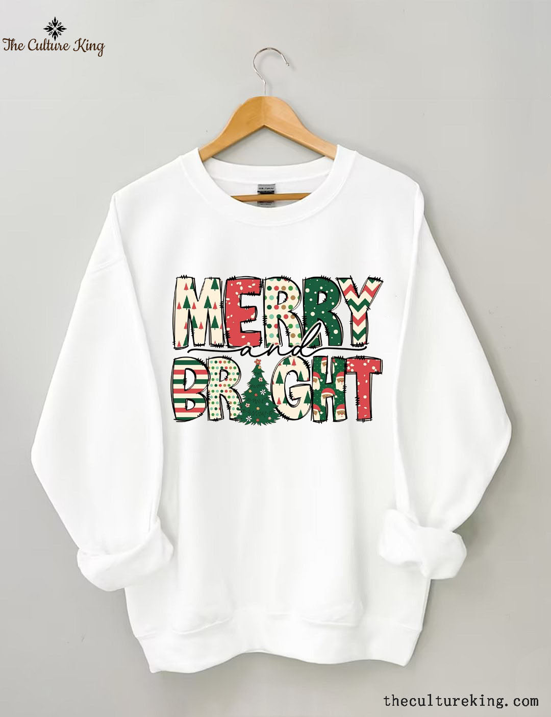 Merry and Bright , Christmas Sweatshirt