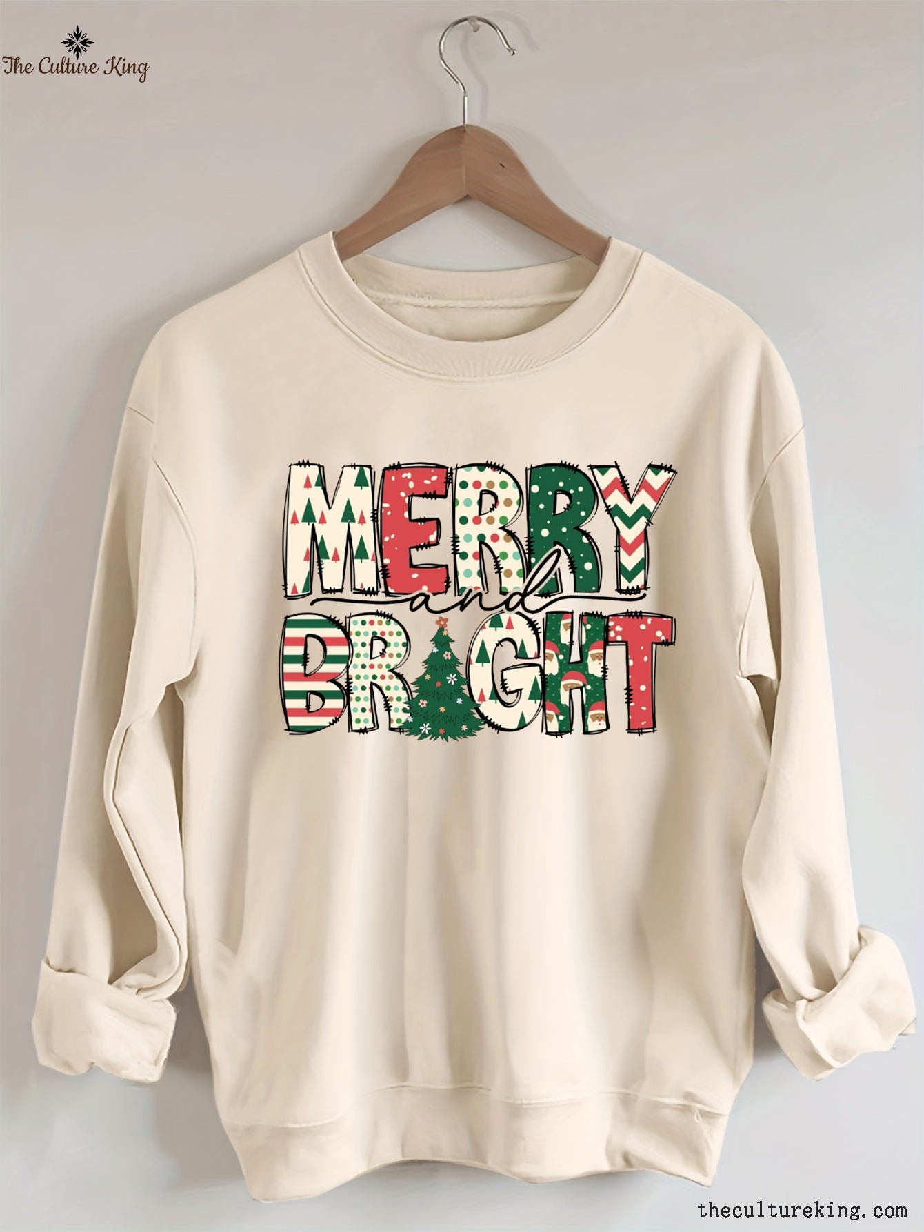 Merry and Bright , Christmas Sweatshirt