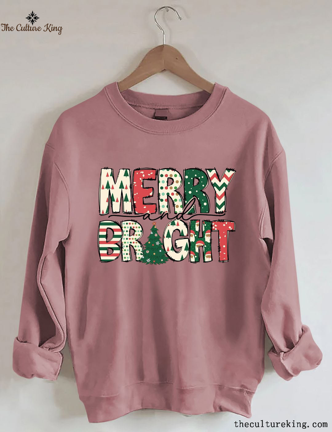 Merry and Bright , Christmas Sweatshirt