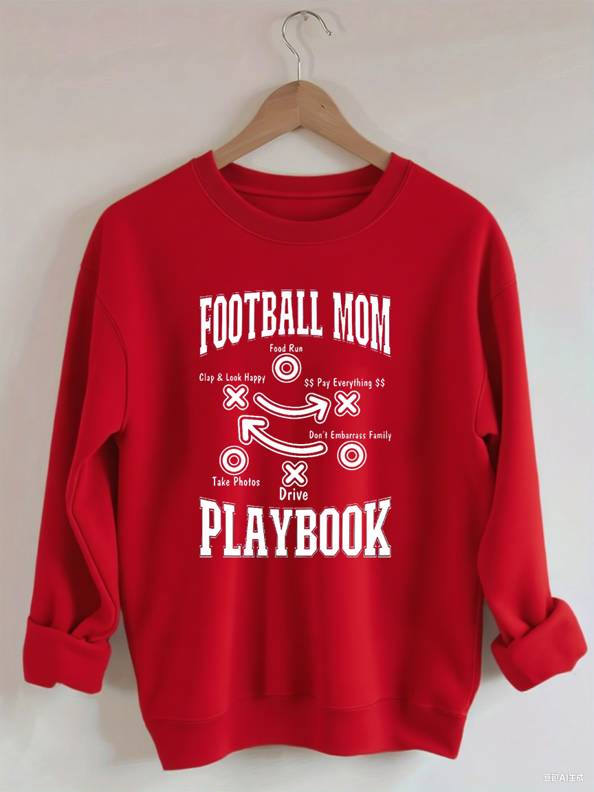 Funny Football Mom Playbook,Football Season Sweatshirt
