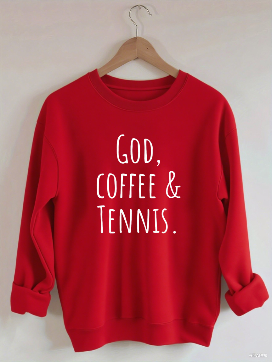 God, Coffee & Tennis Sweatshirt