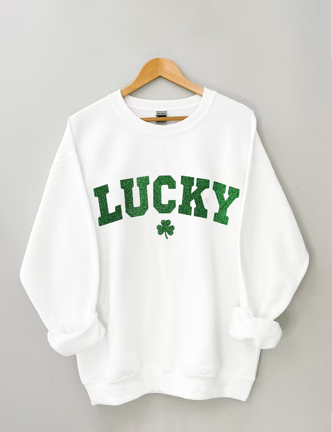 Lucky Sweatshirt, St Patty's Glitter Sweatshirt