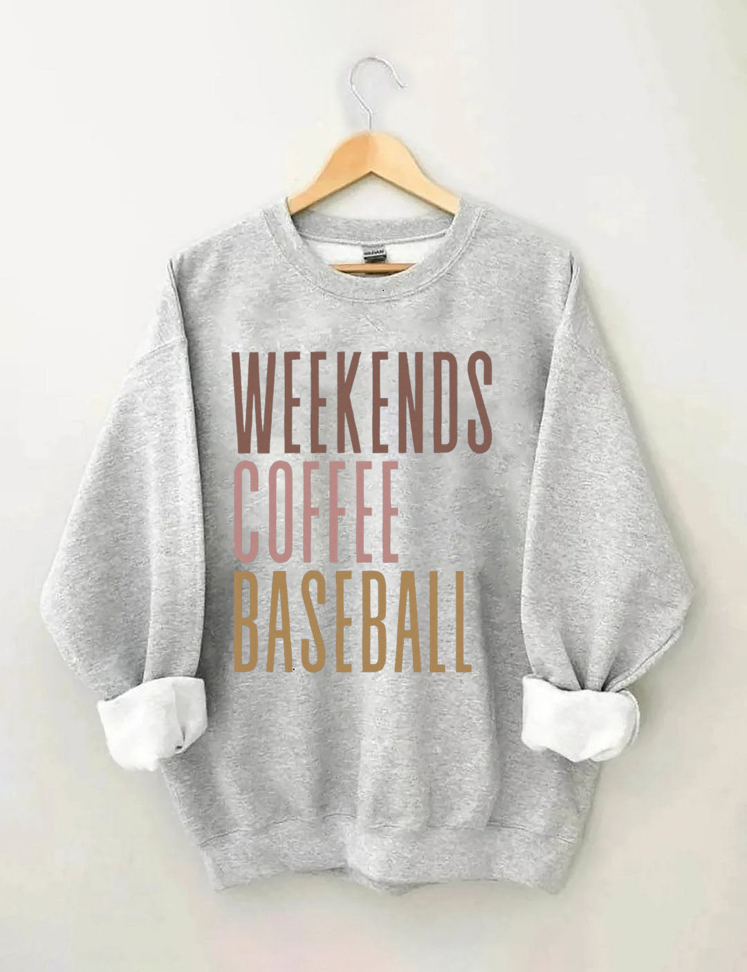 Weekends Coffee Baseball Sweatshirt