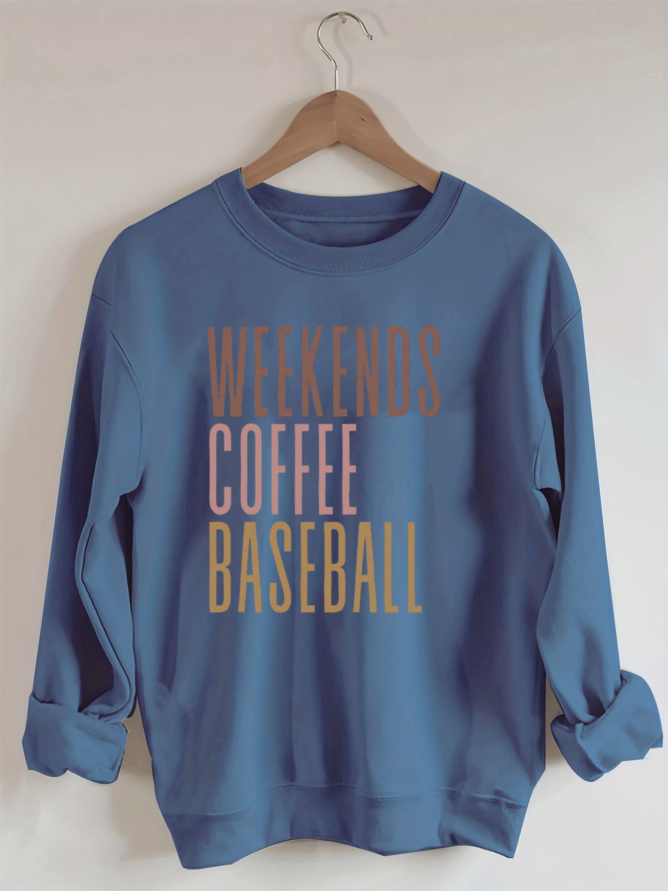 Weekends Coffee Baseball Sweatshirt
