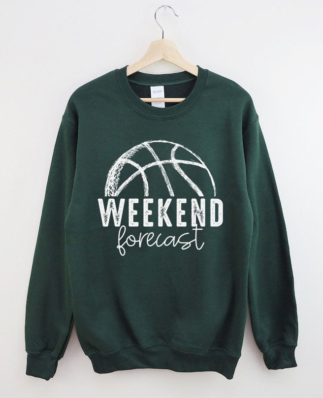 Weekend Forecast Game Day Basketball Sweatshirt