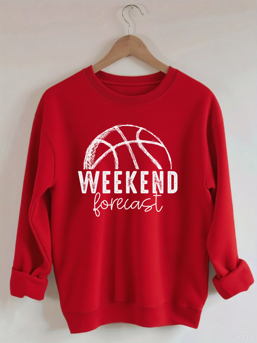 Weekend Forecast Game Day Basketball Sweatshirt