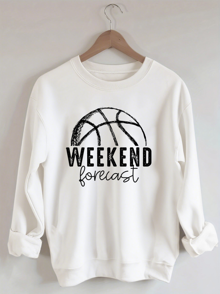 Weekend Forecast Game Day Basketball Sweatshirt