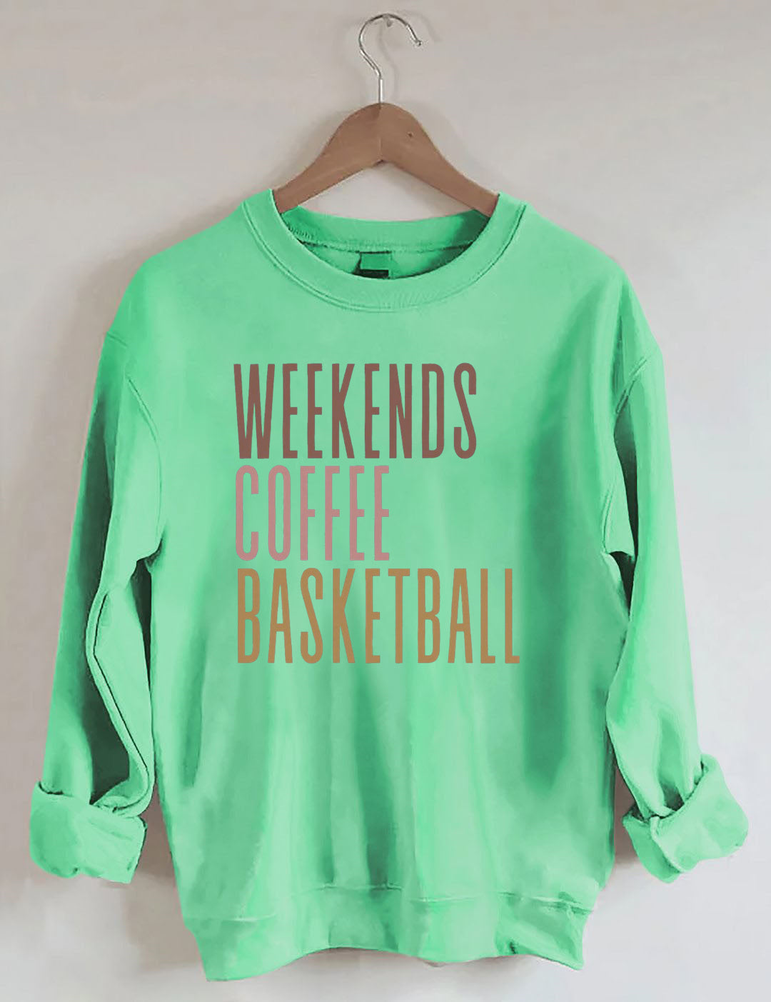Weekends Coffee Basketball Sweatshirt