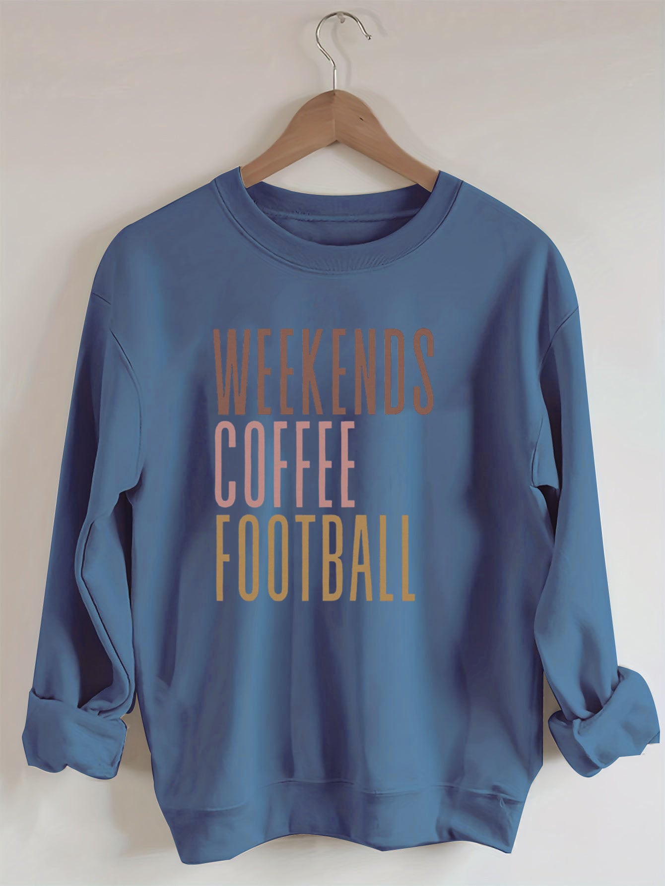 Weekends Coffee Football Sweatshirt