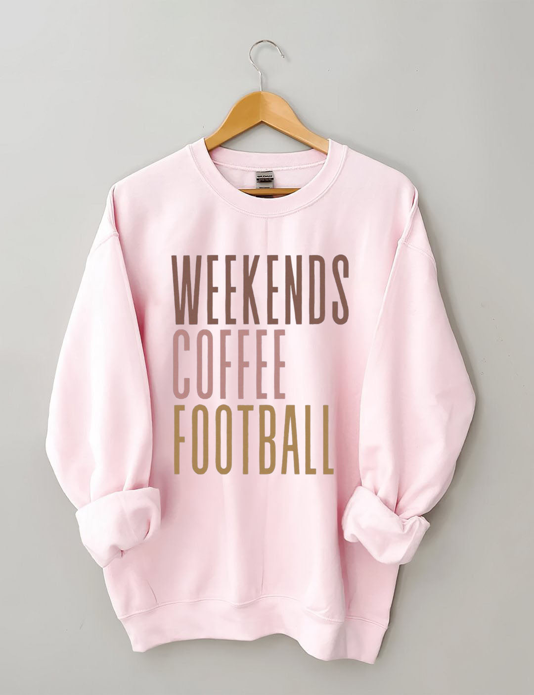 Weekends Coffee Football Sweatshirt