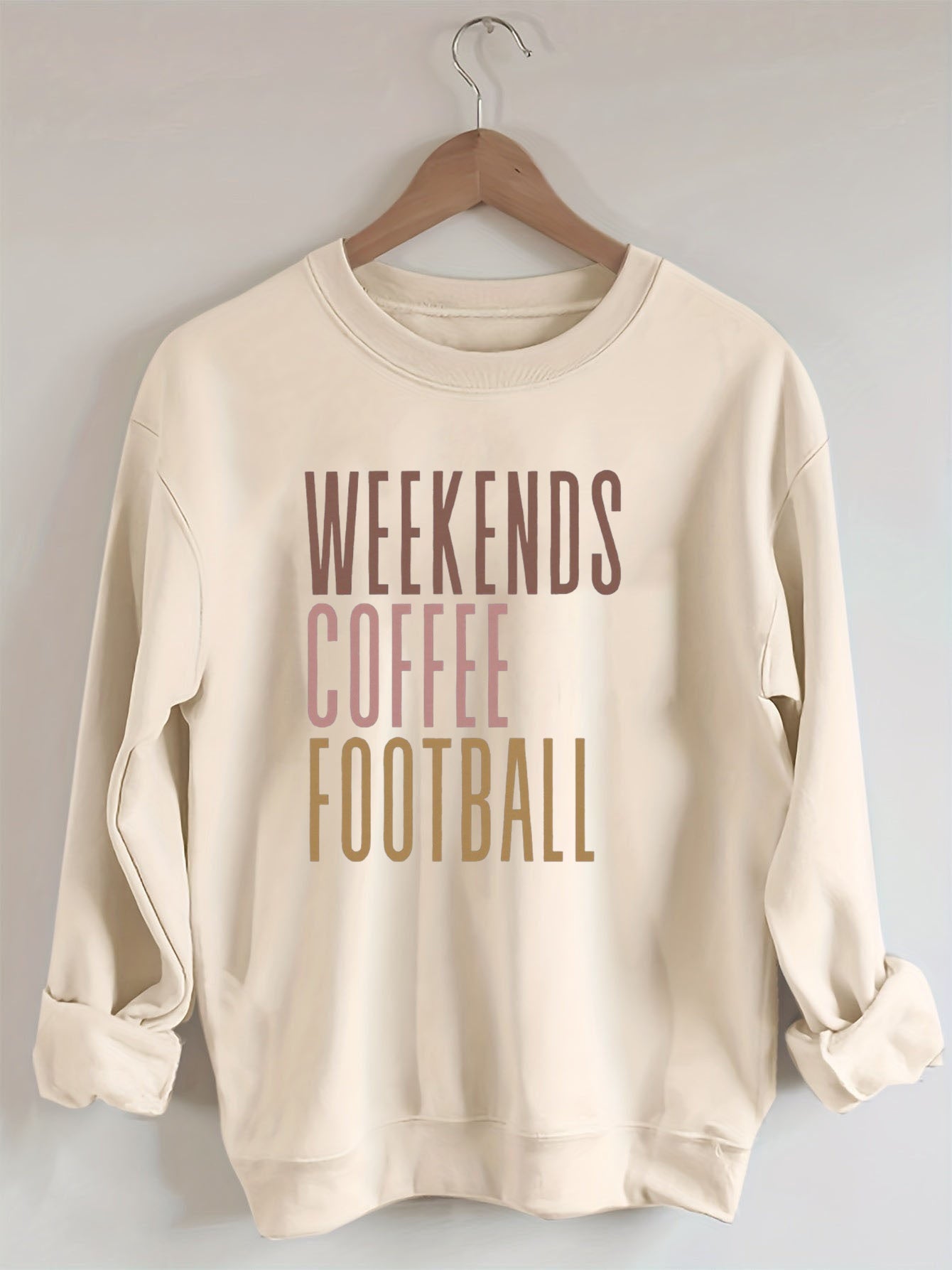 Weekends Coffee Football Sweatshirt