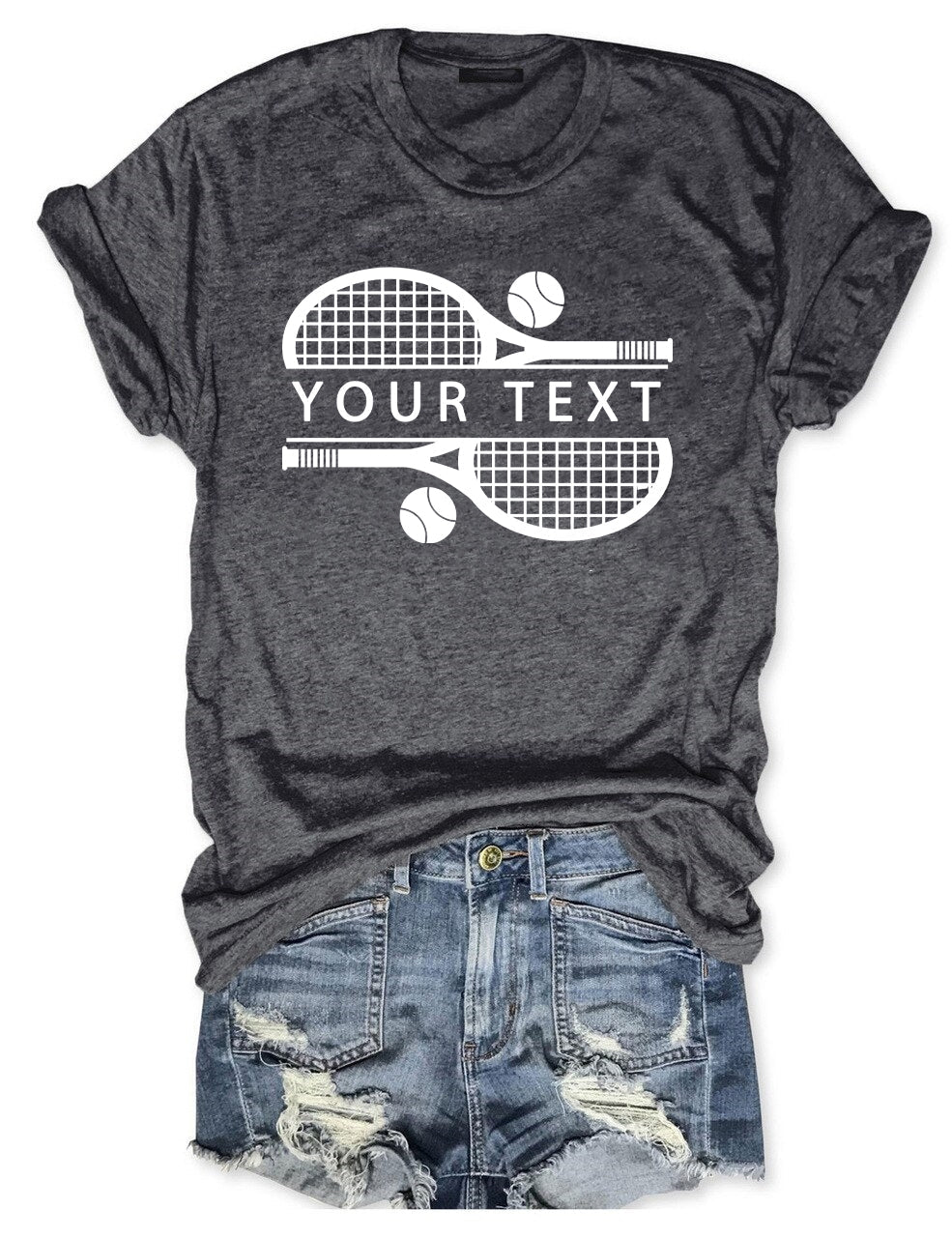 Custom Team Name Tennis T-shirt