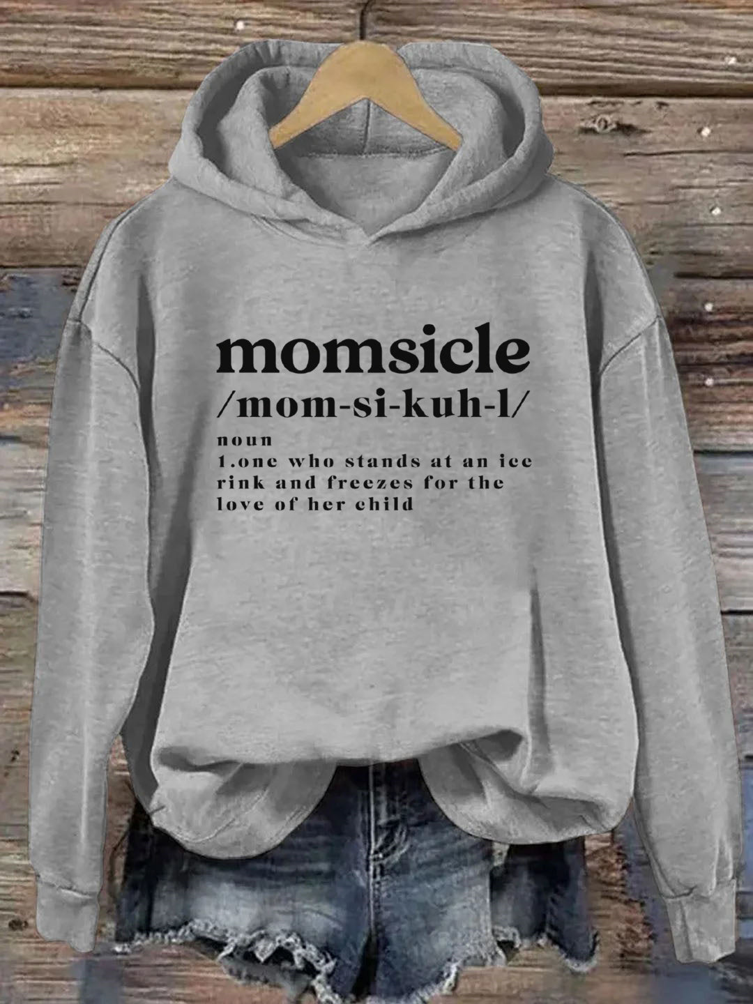 Momsicle Definition Ice Hockey Hoodie