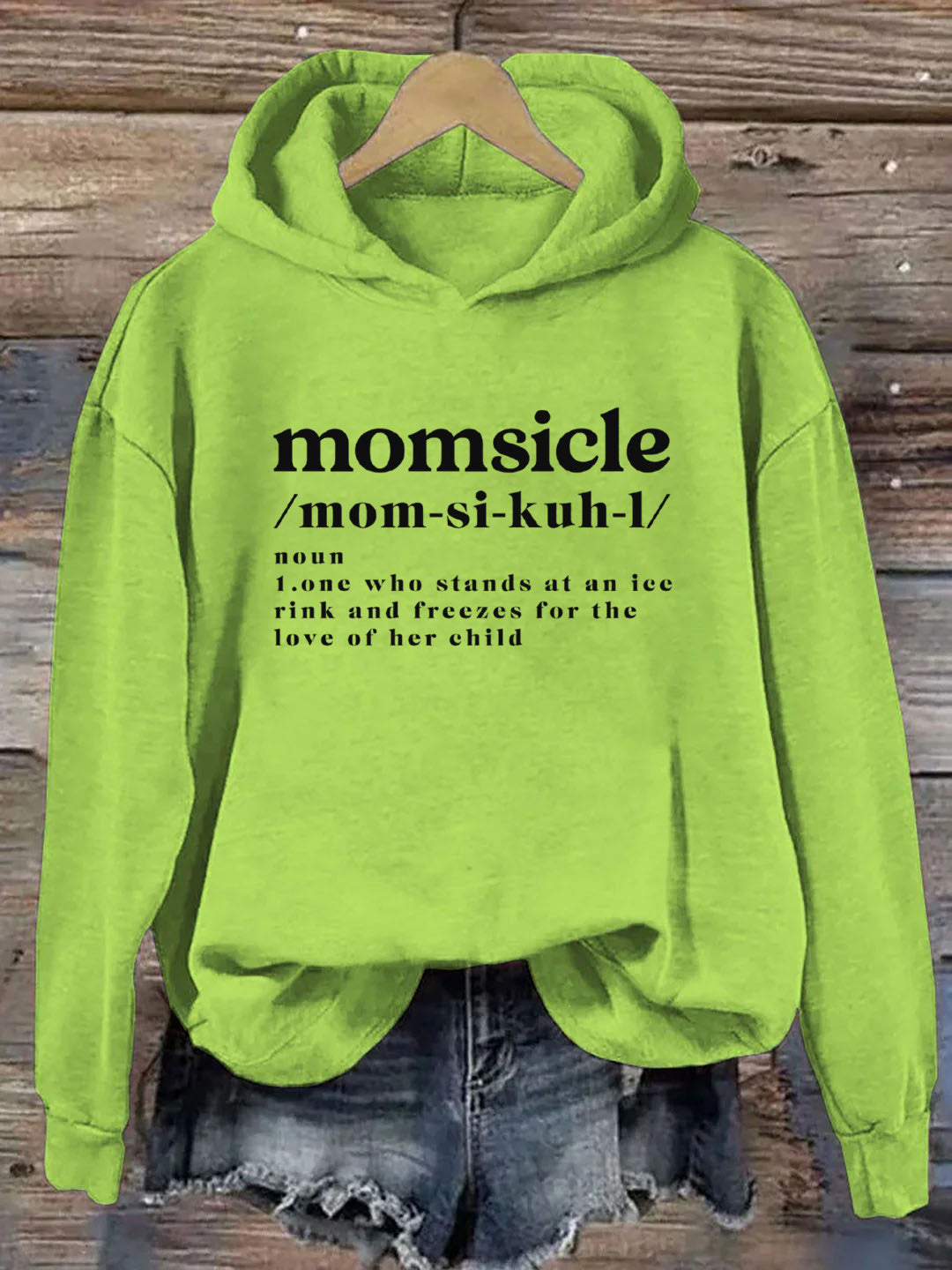 Momsicle Definition Ice Hockey Hoodie