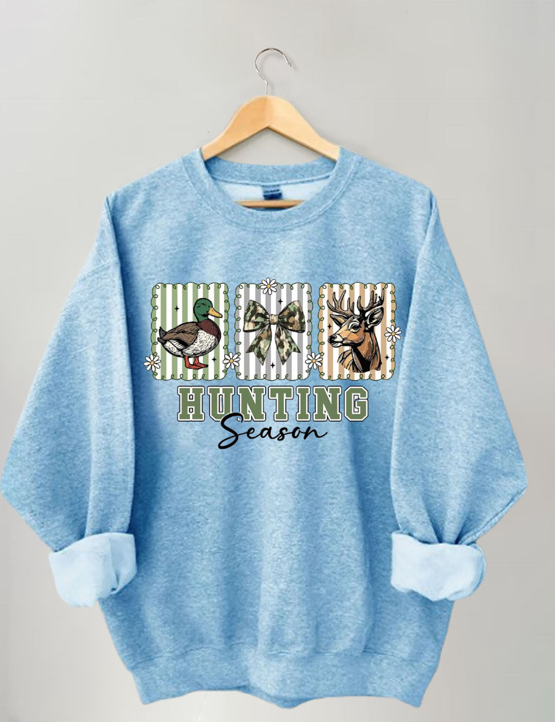 Preppy Camo Bow , Deer Hunting , Duck Hunter Sublimation,Hunting Season Sweatshirt