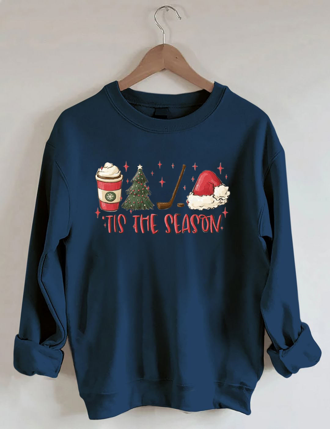 Tis The Season Hockey, Holiday Hockey Christmas Sweatshirt