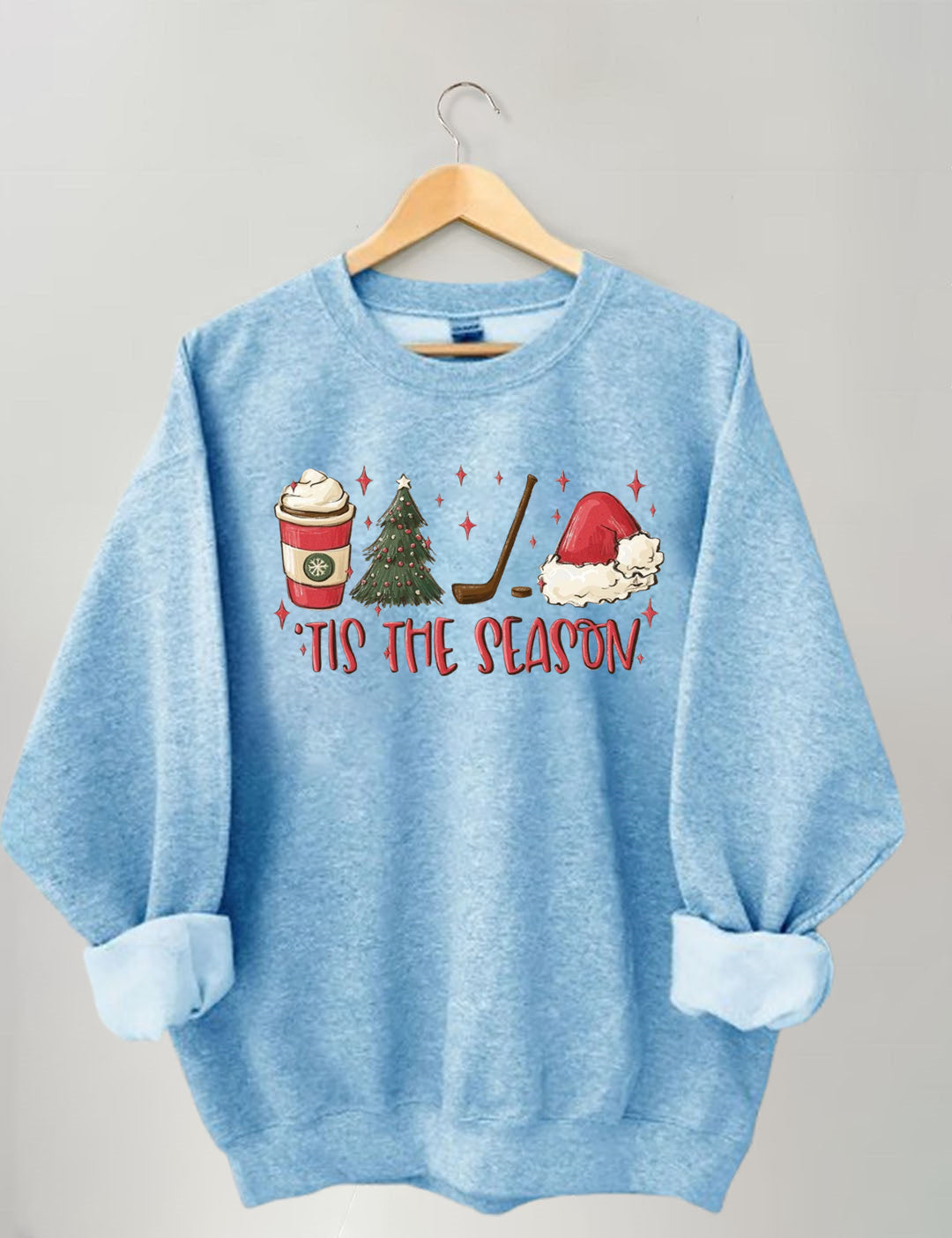 Tis The Season Hockey, Holiday Hockey Christmas Sweatshirt