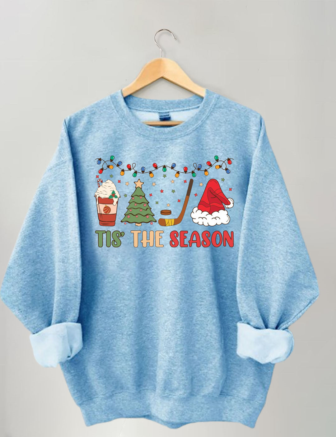Tis The Season Hockey, Holiday Hockey Christmas Sweatshirt