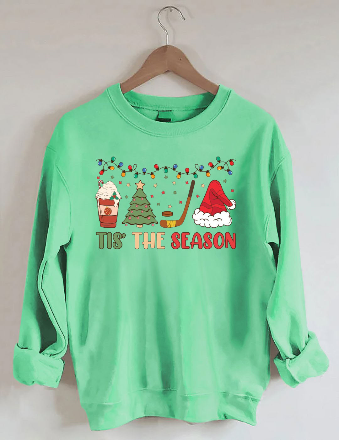 Tis The Season Hockey, Holiday Hockey Christmas Sweatshirt